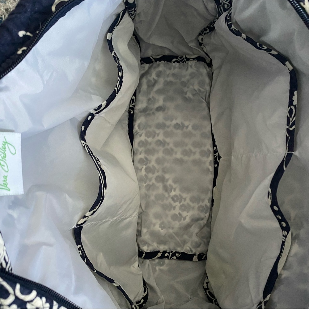 Vera Bradley Twirly Birds (Retired) Navy Cotton Diaper Bag EUC - Picture 5 of 10